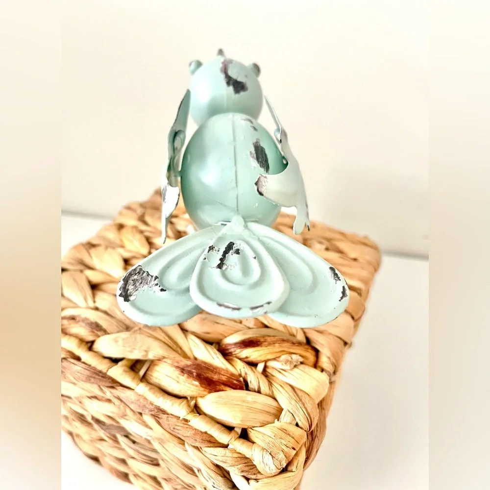 Blue Bird Set Metal and Wax Candle